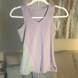 Alo V Neck Color Block Tank Purple Gray Size XS